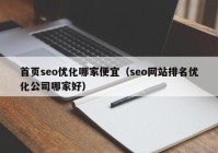 首页seo优化哪家便宜（seo网站排名优化公司哪家好）