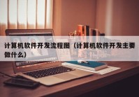 计算机软件开发流程图（计算机软件开发主要做什么）