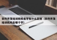 软件开发培训班和自学有什么区别（软件开发培训机构去哪个学）